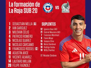¡El once titular de La Roja Sub-20 para los octavos de final ante México!
